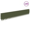 Bordure de Pelouse 30 pcs 103 x 20 cm Acier Vert olive 615626615626