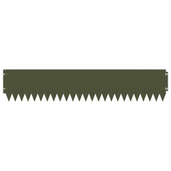 Bordure de Pelouse 30 pcs 103 x 20 cm Acier Vert olive 615626615626