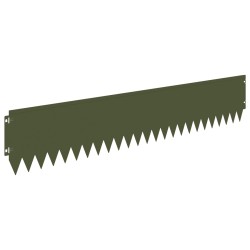Bordure de Pelouse 30 pcs 103 x 20 cm Acier Vert olive 615626615626
