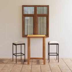 Ensemble de bar de jardin avec coussins 3 pcs Marron 615629615629