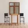 Ensemble de bar de jardin avec coussins 3 pcs Noir 615641615641