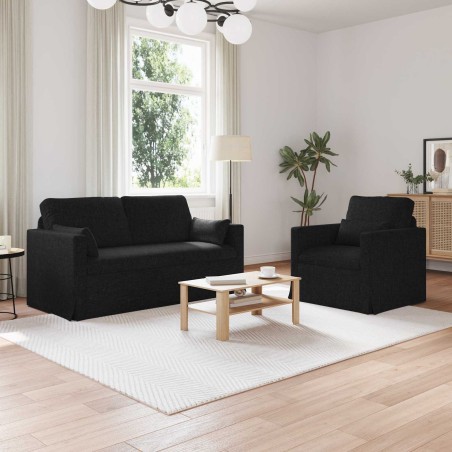 Ensemble de Canapés 2 pcs Noir 158 x 78 x 80 cm tissu 615642615642