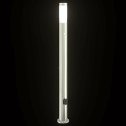 Borne lumineuse avec détecteur et prise 110 cm acier inoxydable IP44 615644615644