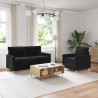 Ensemble de Canapés 2 pcs Noir Polyester 615645615645
