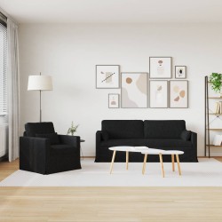 Ensemble de Canapés 2 pcs Noir 198 x 78 x 80 cm tissu 615646615646