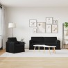 Ensemble de Canapés 2 pcs Noir 198 x 78 x 80 cm tissu 615646615646