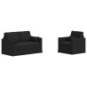 Ensemble de Canapés 2 pcs Noir 139 x 78 x 80 cm tissu 615650615650