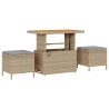 Ensemble de canapé de jardin 8 pcs Beige et Gris clair 615652615652