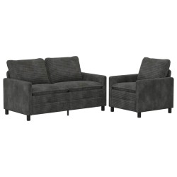 Ensemble de Canapés 2 pcs Anthracite Polyester 615653615653
