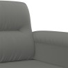 Ensemble de canapés 2 pcs coussins gris foncé tissu microfibre 615655615655