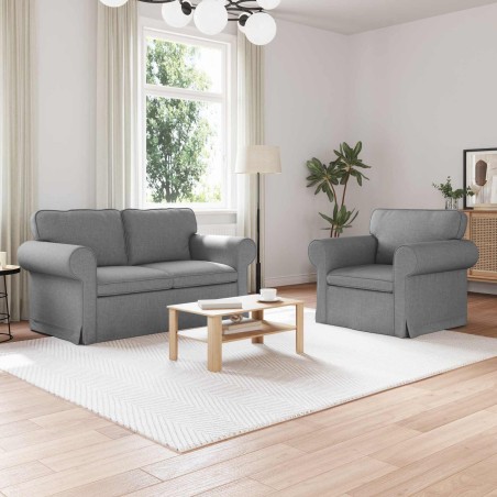 Ensemble de Canapés 2 pcs Gris clair 155 x 82 x 80 cm tissu 615656615656