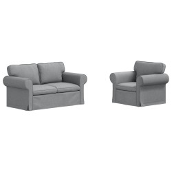Ensemble de Canapés 2 pcs Gris clair 155 x 82 x 80 cm tissu 615656615656
