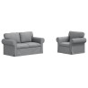 Ensemble de Canapés 2 pcs Gris clair 155 x 82 x 80 cm tissu 615656615656