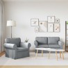 Ensemble de Canapés 2 pcs Gris clair 155 x 82 x 80 cm tissu 615656615656