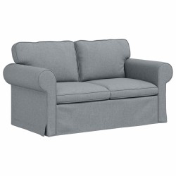 Ensemble de Canapés 2 pcs Gris clair 155 x 82 x 80 cm tissu 615656615656