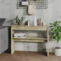 Table console chêne sonoma 102x30x80 cm bois d'ingénierie 615661615661
