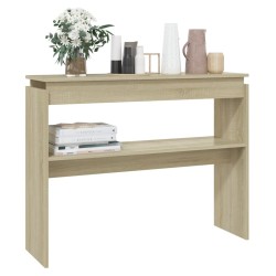 Table console chêne sonoma 102x30x80 cm bois d'ingénierie 615661615661