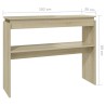 Table console chêne sonoma 102x30x80 cm bois d'ingénierie 615661615661