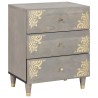 Cabinet de chevet Gris 50 x 33 x 62 cm Bois de mangue massif 615664615664