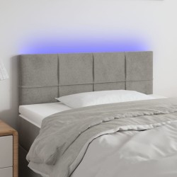 Tête de lit à LED Gris clair 100x5x78/88 cm Velours 615668615668