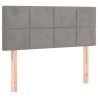 Tête de lit à LED Gris clair 100x5x78/88 cm Velours 615668615668