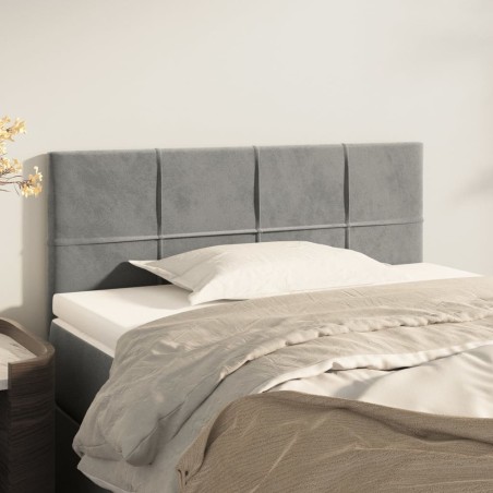 Tête de lit Gris clair 100x5x78/88 cm Velours 615670615670