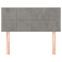 Tête de lit Gris clair 100x5x78/88 cm Velours 615670615670
