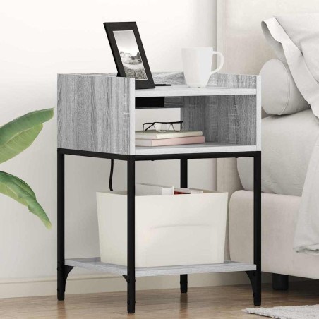 Cabinet de chevet Gris Sonoma 40 x 40 x 61 cm Bois d'ingénierie 615671615671