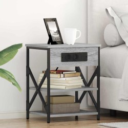 Cabinet de chevet Gris Sonoma 41 x 31 x 51 cm Bois d'ingénierie 615672615672