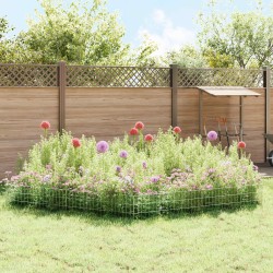 Clôture de jardin avec piquets 24 pcs 95 x 30 cm Mesh Argenté 615674615674