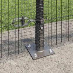 Clôture en fil soudé avec base en béton 10 x 0,6 m Gris Maille 615678615678