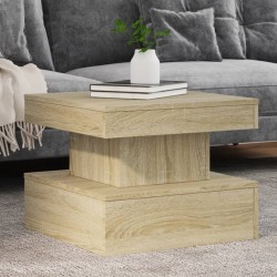 Table basse avec lumières LED chêne sonoma 50x50x40 cm 615684615684