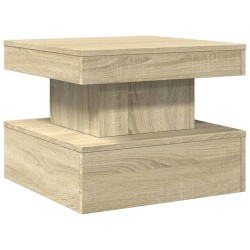 Table basse avec lumières LED chêne sonoma 50x50x40 cm 615684615684
