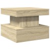 Table basse avec lumières LED chêne sonoma 50x50x40 cm 615684615684