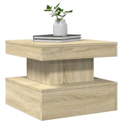 Table basse avec lumières LED chêne sonoma 50x50x40 cm 615684615684