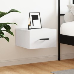 Table de chevet murale blanc 35x35x20 cm 615685615685
