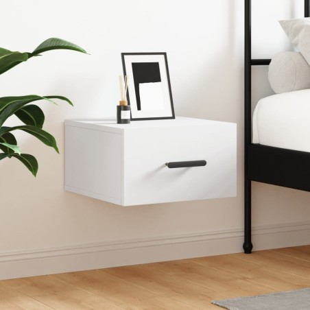 Table de chevet murale blanc 35x35x20 cm 615685615685