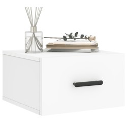 Table de chevet murale blanc 35x35x20 cm 615685615685