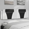 Coussin de tête de lit Viana blanc et noir 180 cm similicuir 615689615689