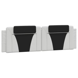 Coussin de tête de lit Viana blanc et noir 180 cm similicuir 615689615689