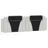 Coussin de tête de lit Viana blanc et noir 180 cm similicuir 615689615689