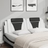 Coussin de tête de lit Viana blanc et noir 180 cm similicuir 615689615689