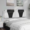 Coussin de tête de lit Viana blanc et noir 180 cm similicuir 615689615689