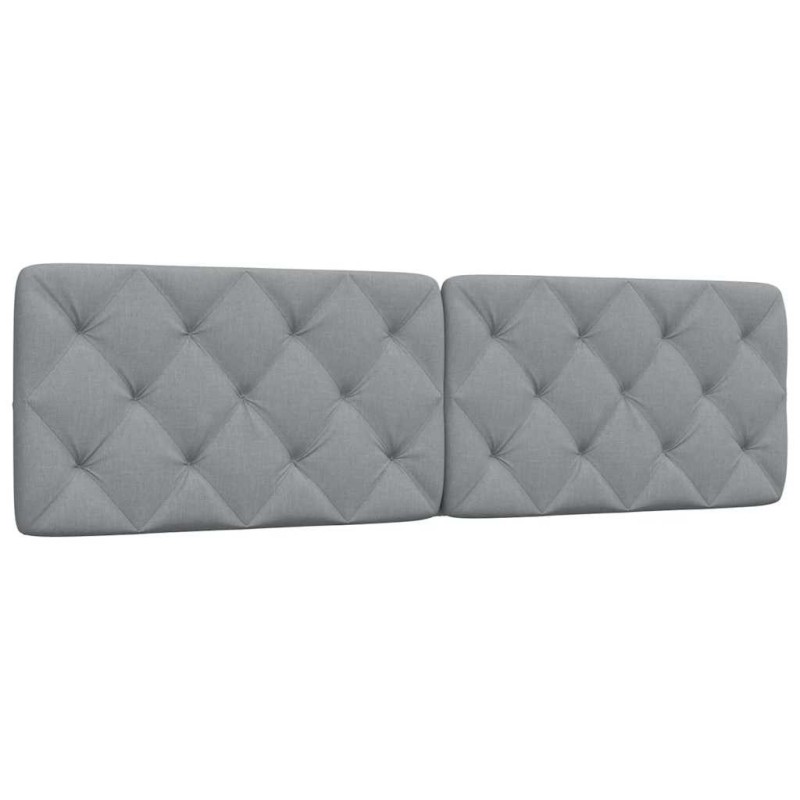 Coussin de tête de lit gris clair 180 cm tissu 615690615690