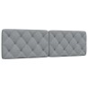 Coussin de tête de lit gris clair 180 cm tissu 615690615690