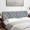Coussin de tête de lit gris clair 180 cm tissu 615690615690