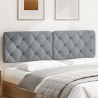 Coussin de tête de lit gris clair 180 cm tissu 615690615690