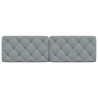 Coussin de tête de lit gris clair 180 cm tissu 615690615690