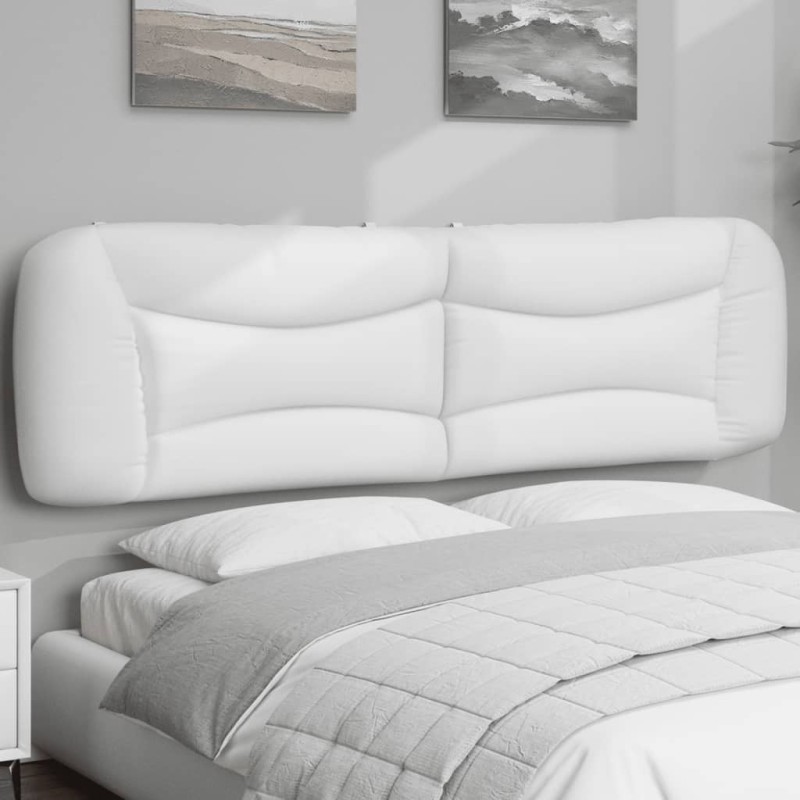 Coussin de tête de lit Hvar blanc 180 cm similicuir 615692615692