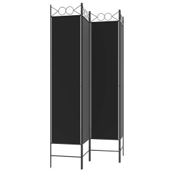 Cloison de séparation 4 panneaux Noir 160x200 cm Tissu 615697615697
